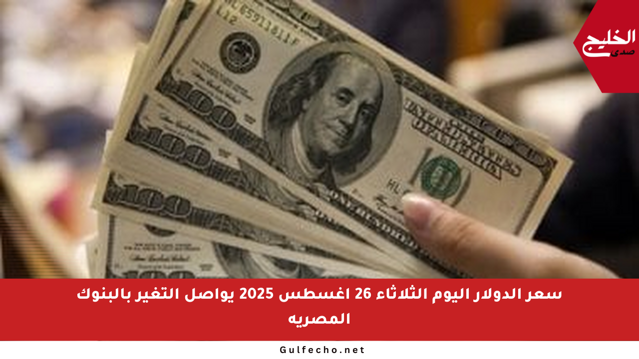 سعر الدولار اليوم الثلاثاء 26 أغسطس 2025 يواصل التغير بالبنوك المصرية